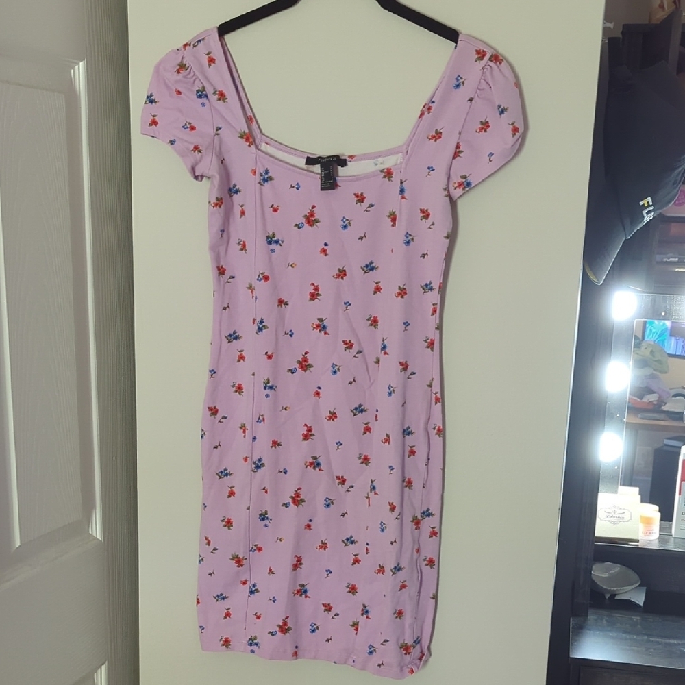 Forever 21 Light Purple Floral Mini Dress